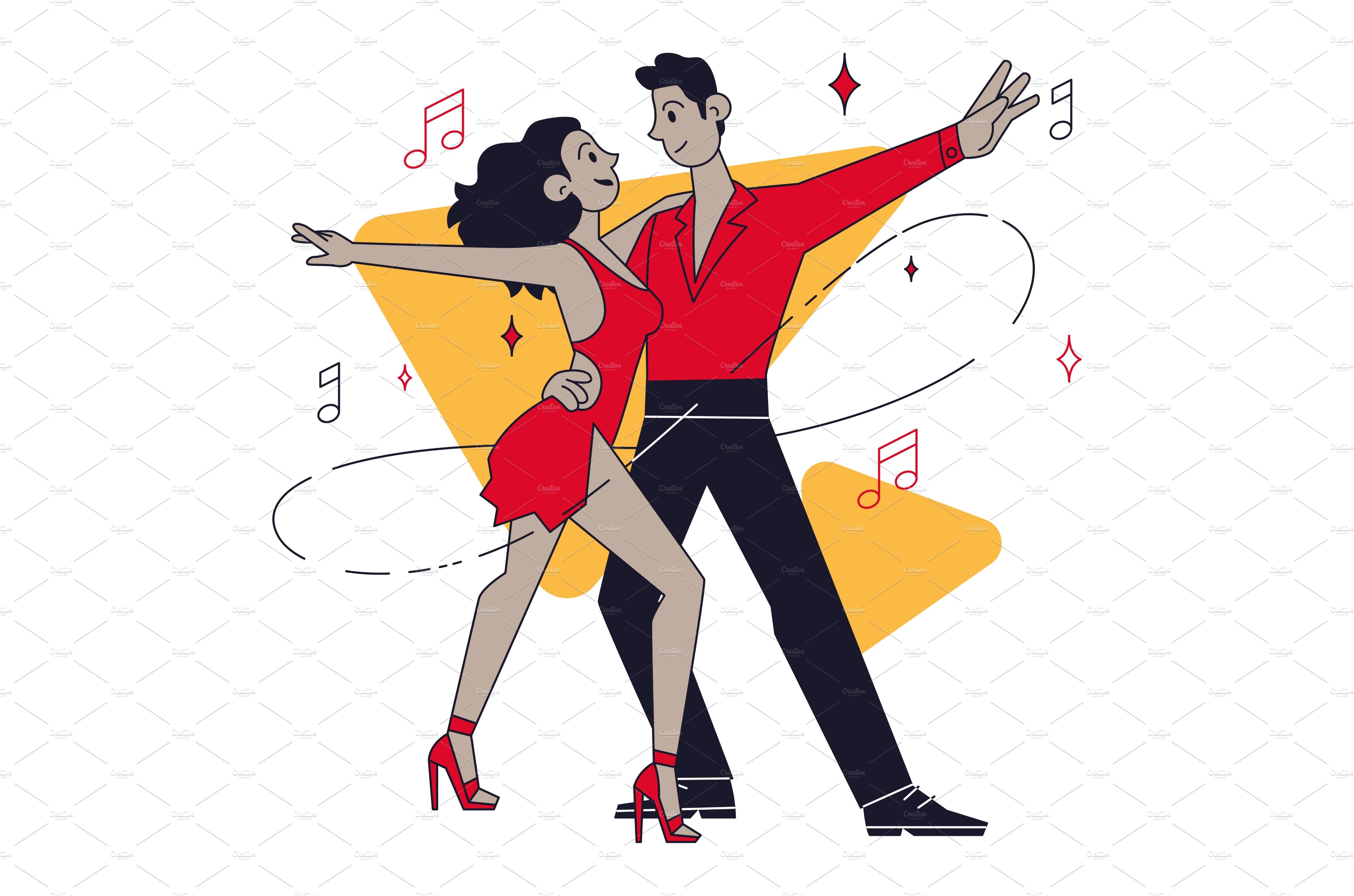 Cute couple dancing salsa cover image.