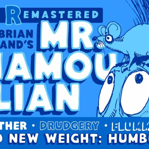Mr. Mamoulian hand drawn title font cover image.