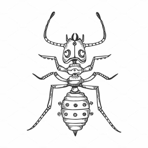 Mechanical ant animal engraving cover image.