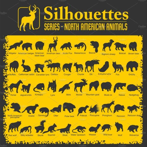 Silhouettes - North American animals cover image.