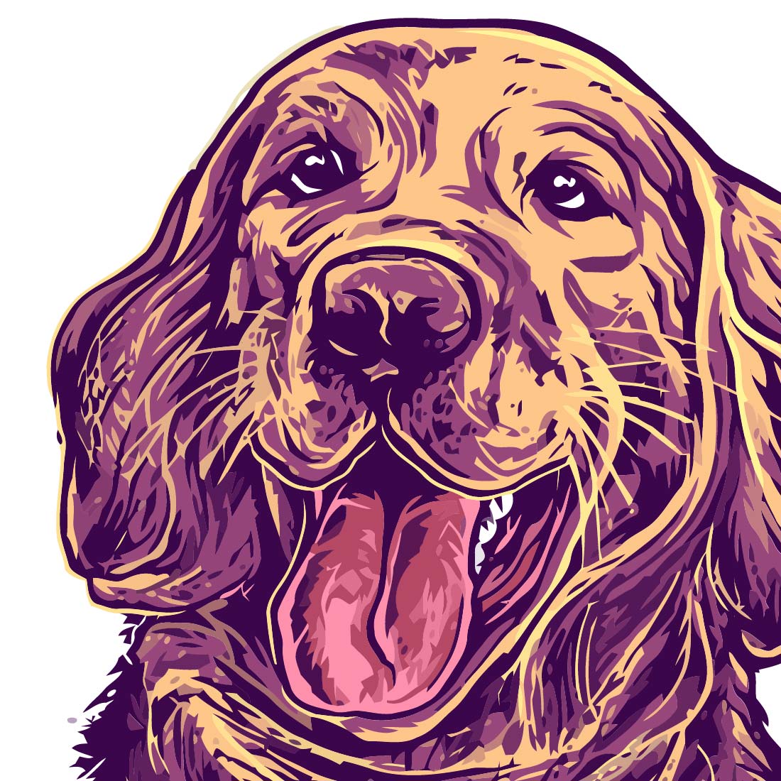 Dog cocker spaniel puppy illustration preview image.