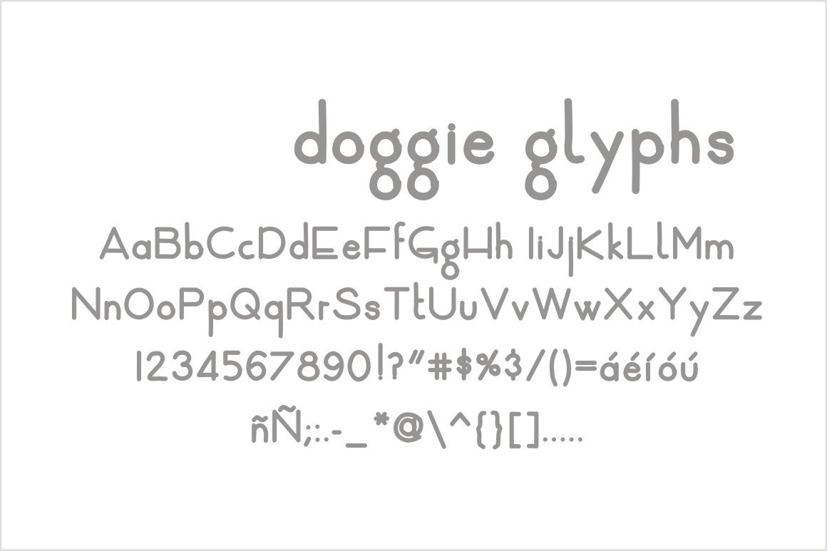Doggie Bold Font preview image.