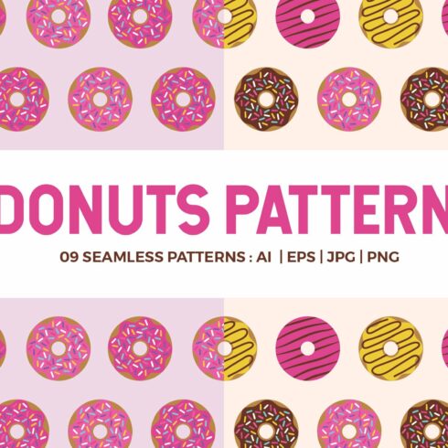Donuts Seamless Patterns cover image.