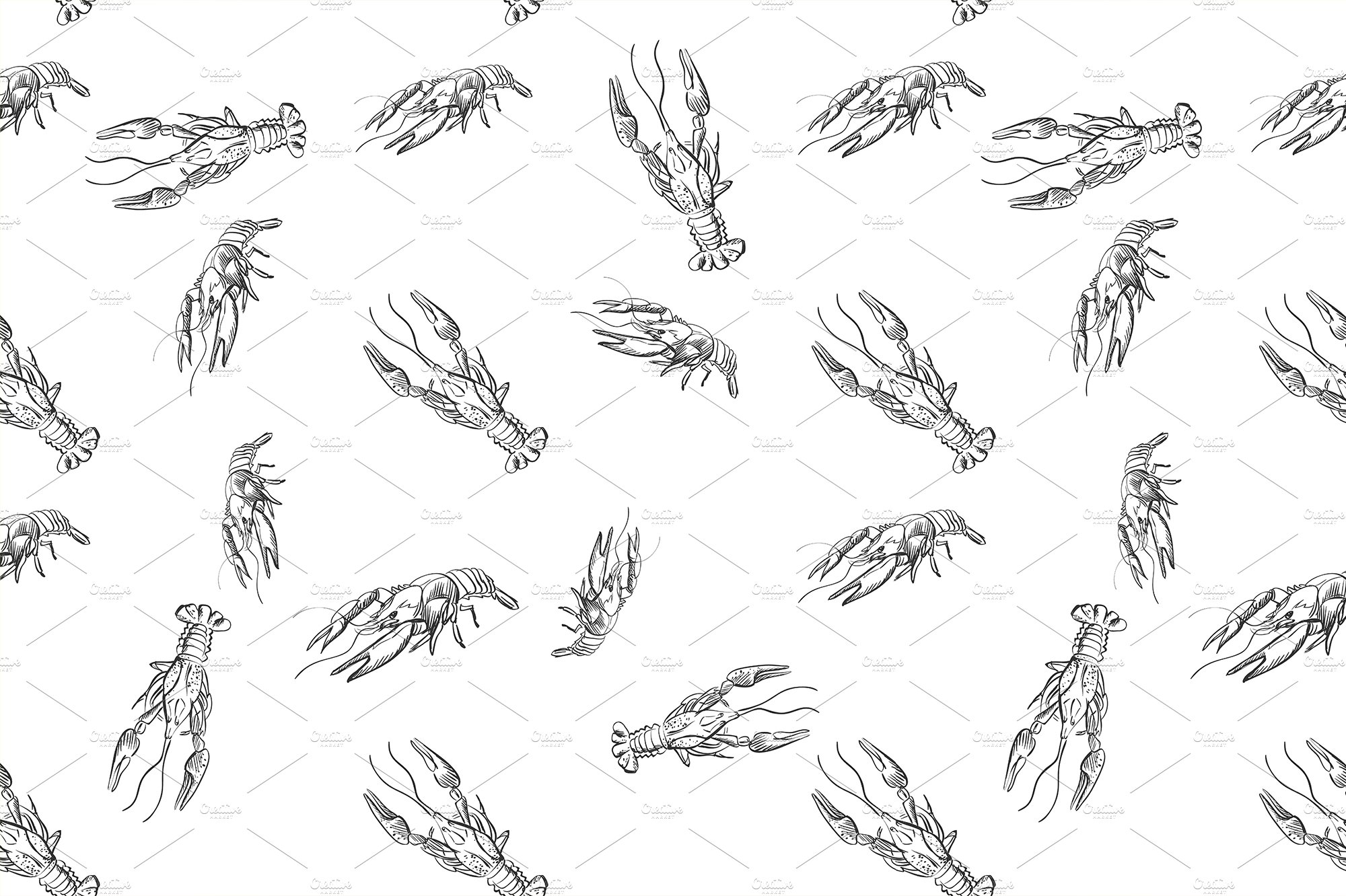 doodle lobster pattern cover image.