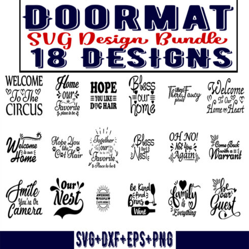 Doormat SVG Bundle cover image.