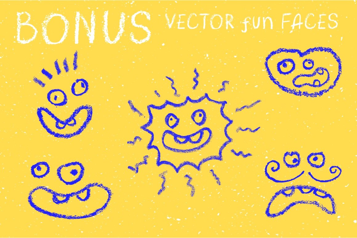 dos crayones vector fun faces 322
