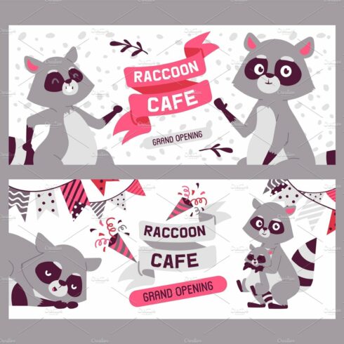 Raccoon cafe, grand opening set of cover image.