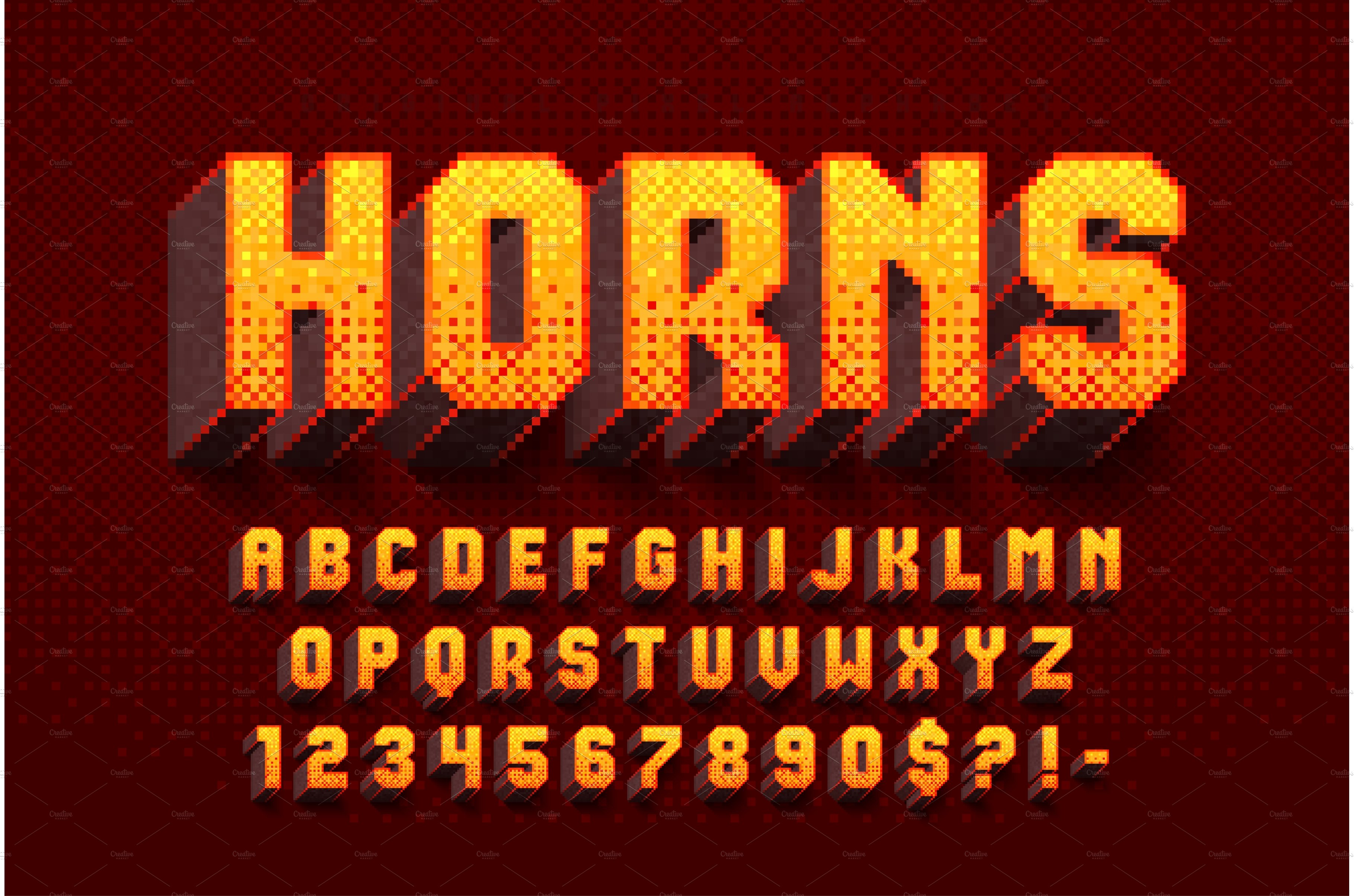 Pixel vector alphabet design cover image.