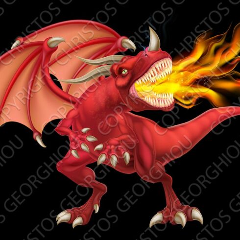 Red Dragon Breathing Fire cover image.