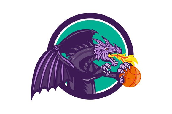 Dragon Fire Holding Basketball cover image.