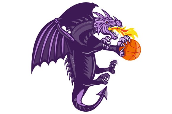 Dragon Fire Holding Basketball cover image.