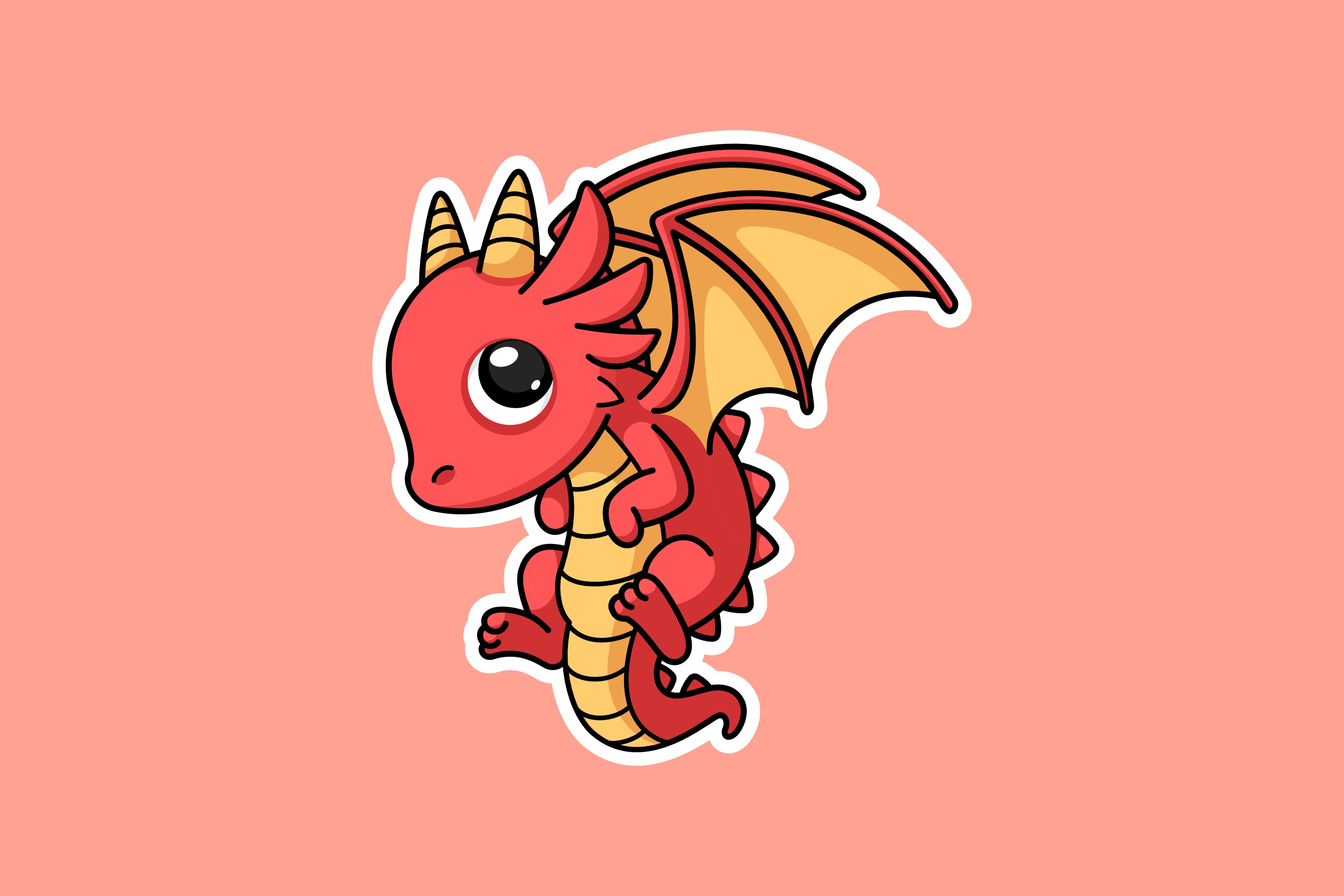 Cute Little Dragon Sticker cover image.