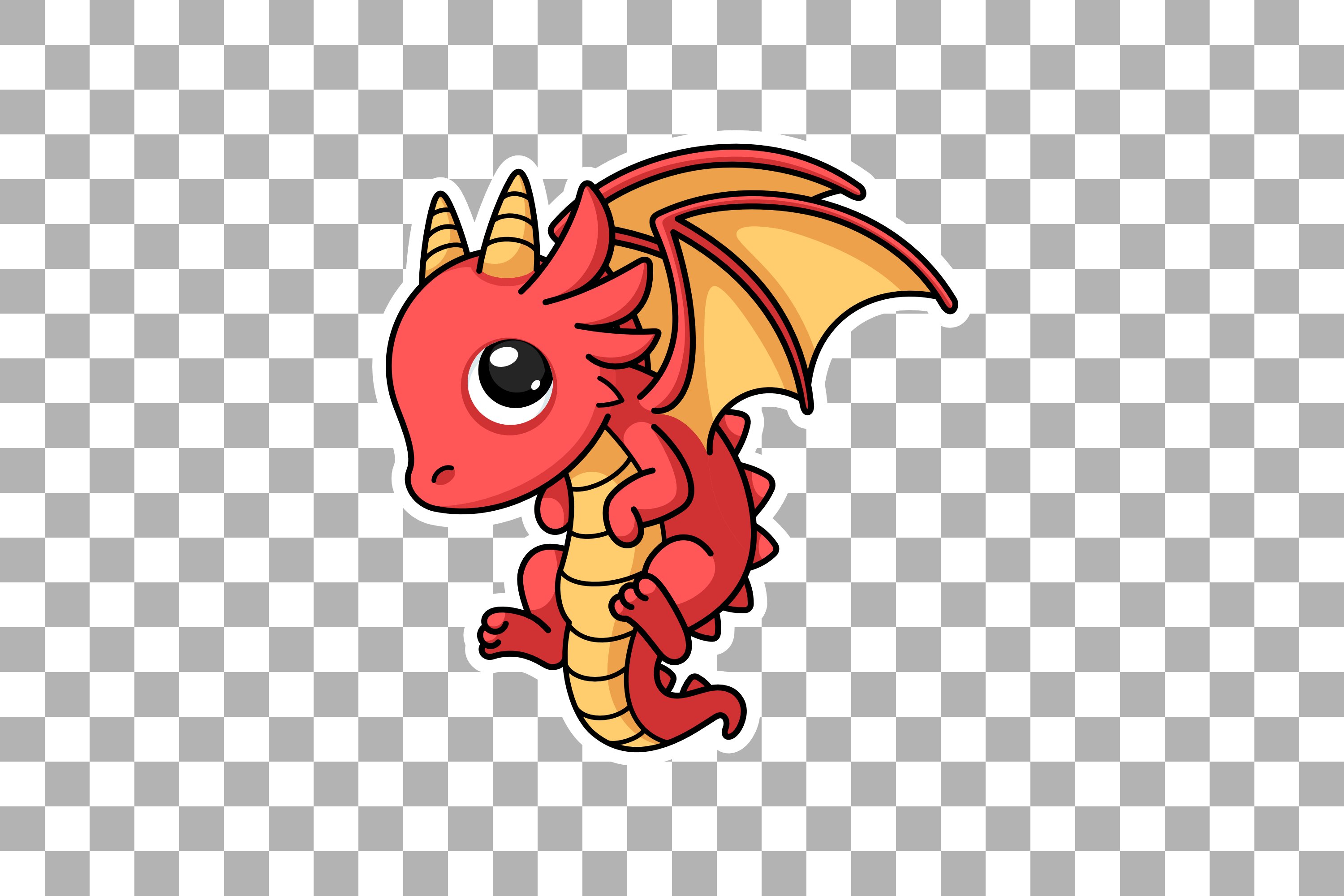 Cute Little Dragon Sticker preview image.