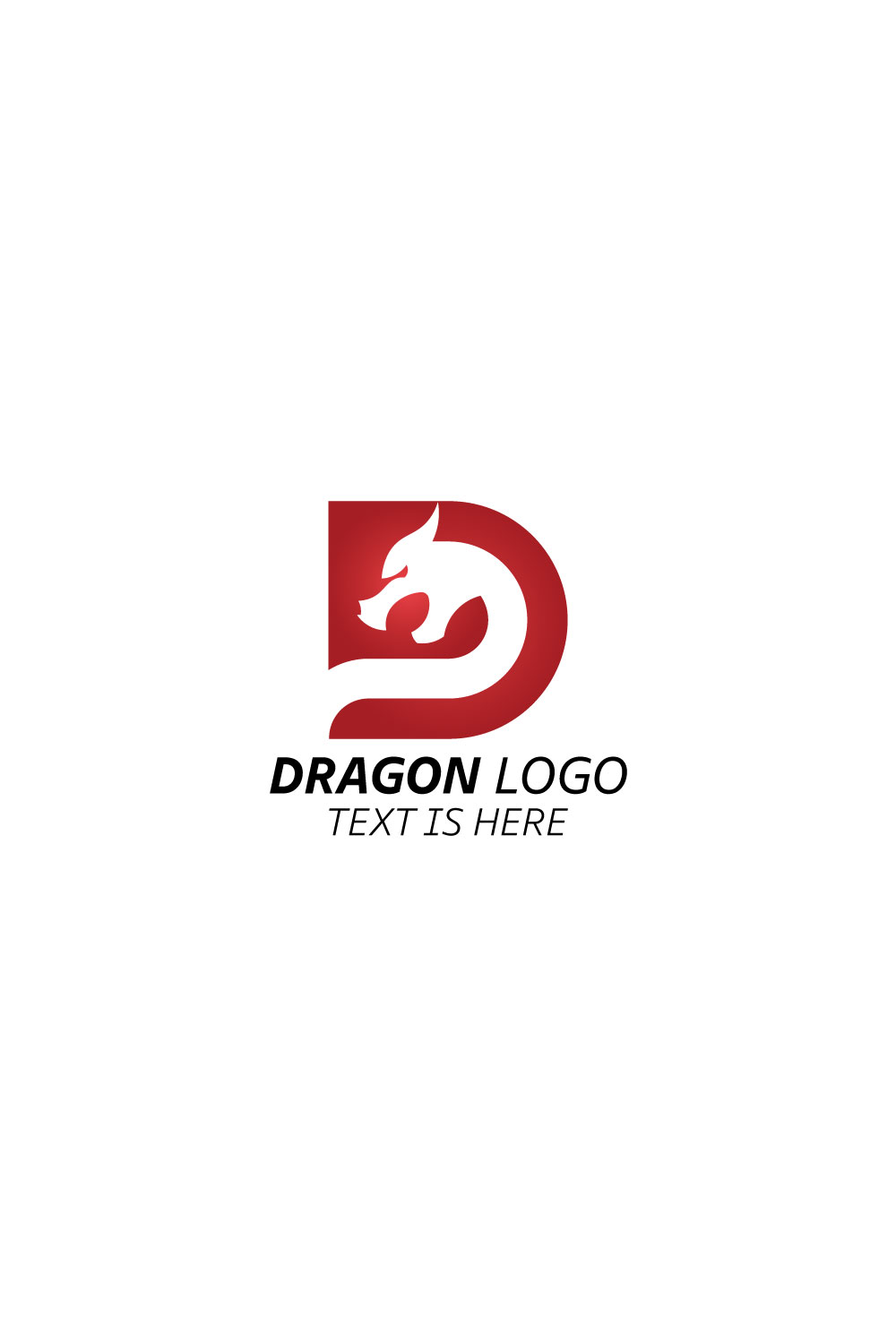 Dragon Vector Logo With Combinations Letter D Vector logo pinterest preview image.