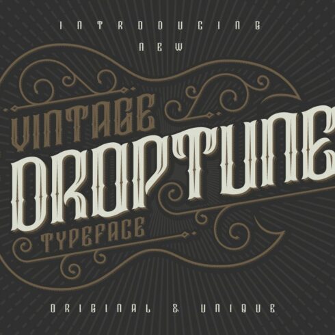 Droptune typeface cover image.