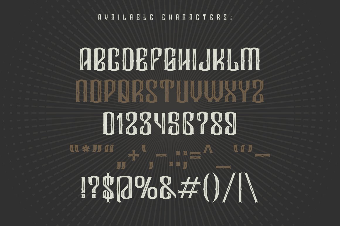 Droptune typeface preview image.