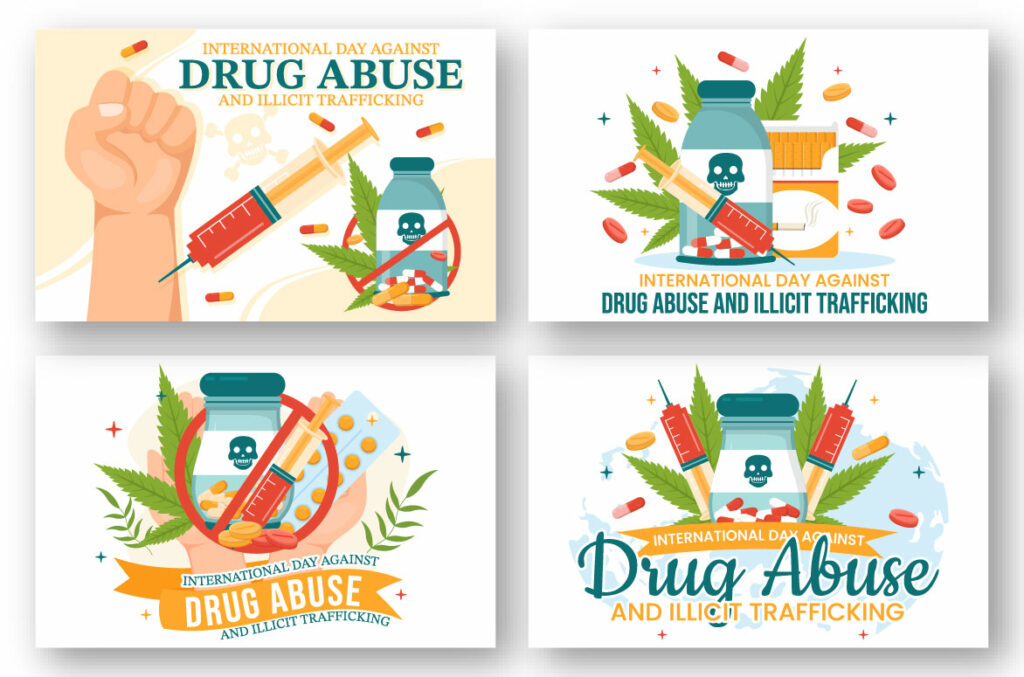 13 Against Drug Abuse and Illicit Trafficking illustration - MasterBundles