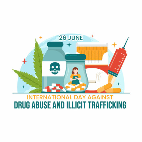 13 Against Drug Abuse and Illicit Trafficking illustration cover image.