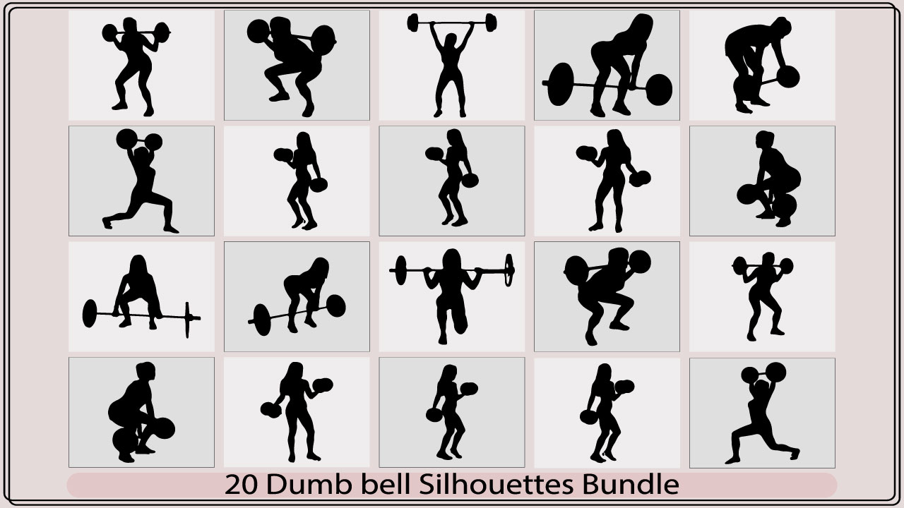 dumb bell silhouettemb add media 46