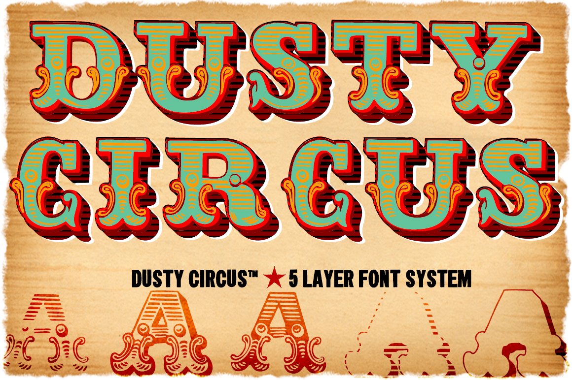 Dusty Circus™ 5 Layer Font System cover image.