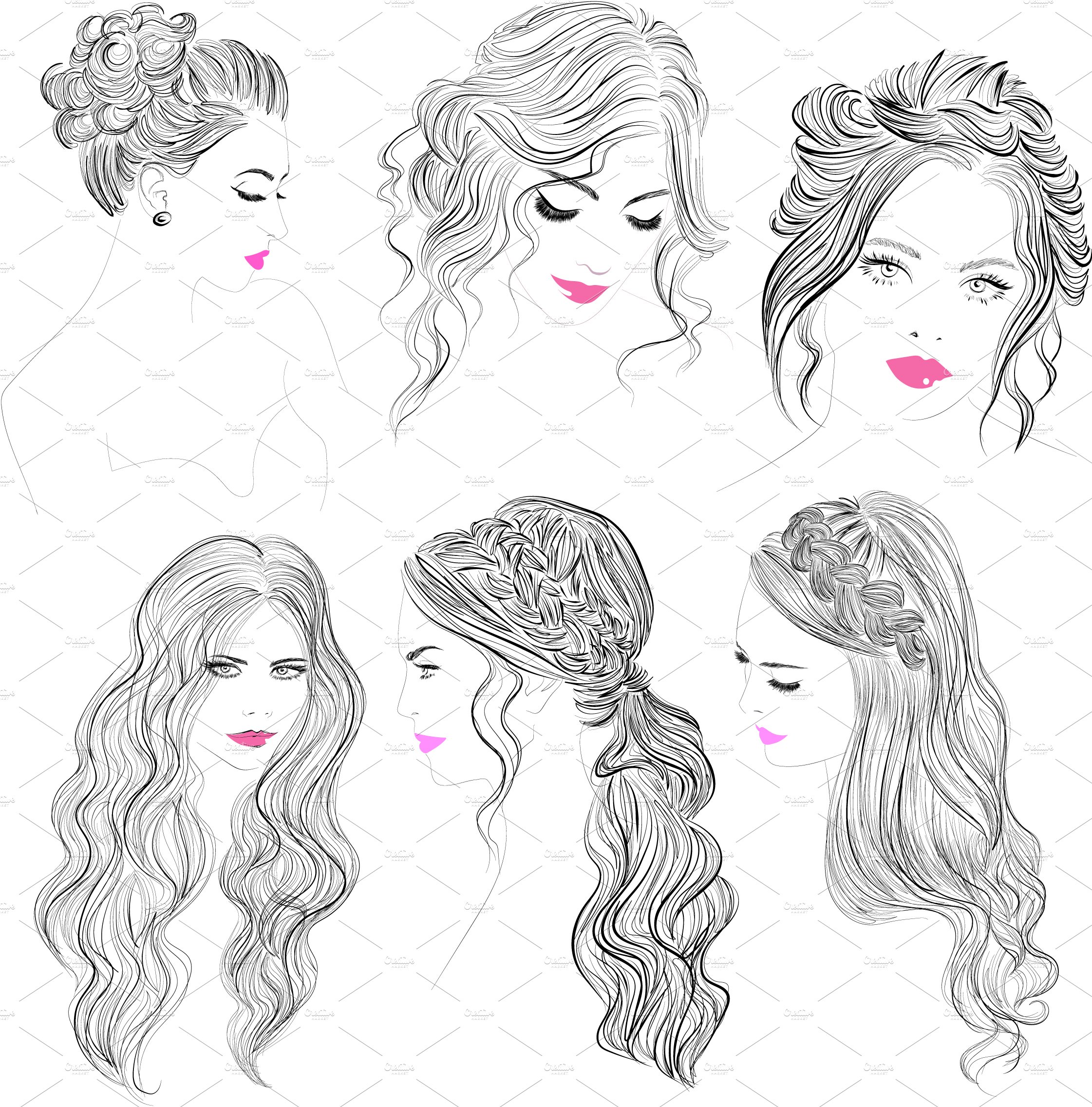 Romantic hairstyles preview image.
