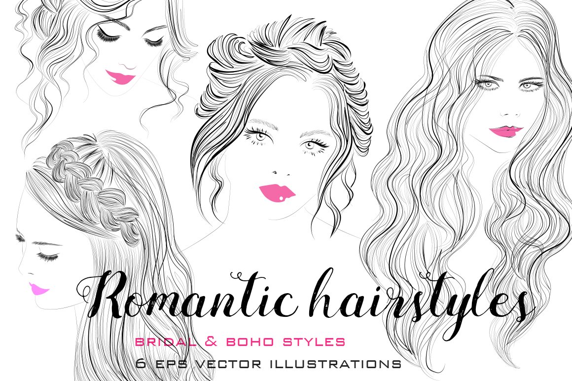 Romantic hairstyles cover image.