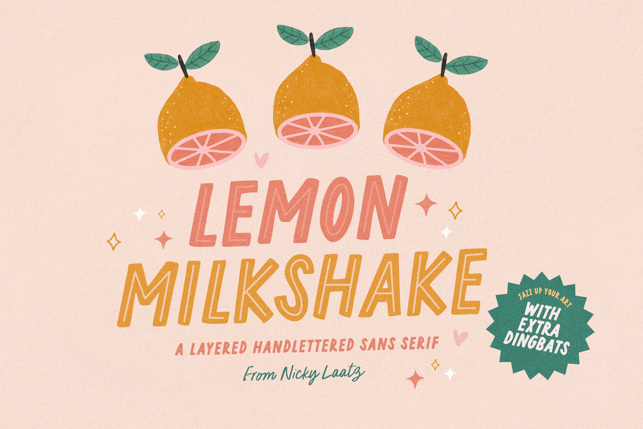 Lemon Milkshake Typeface and Dings cover image.