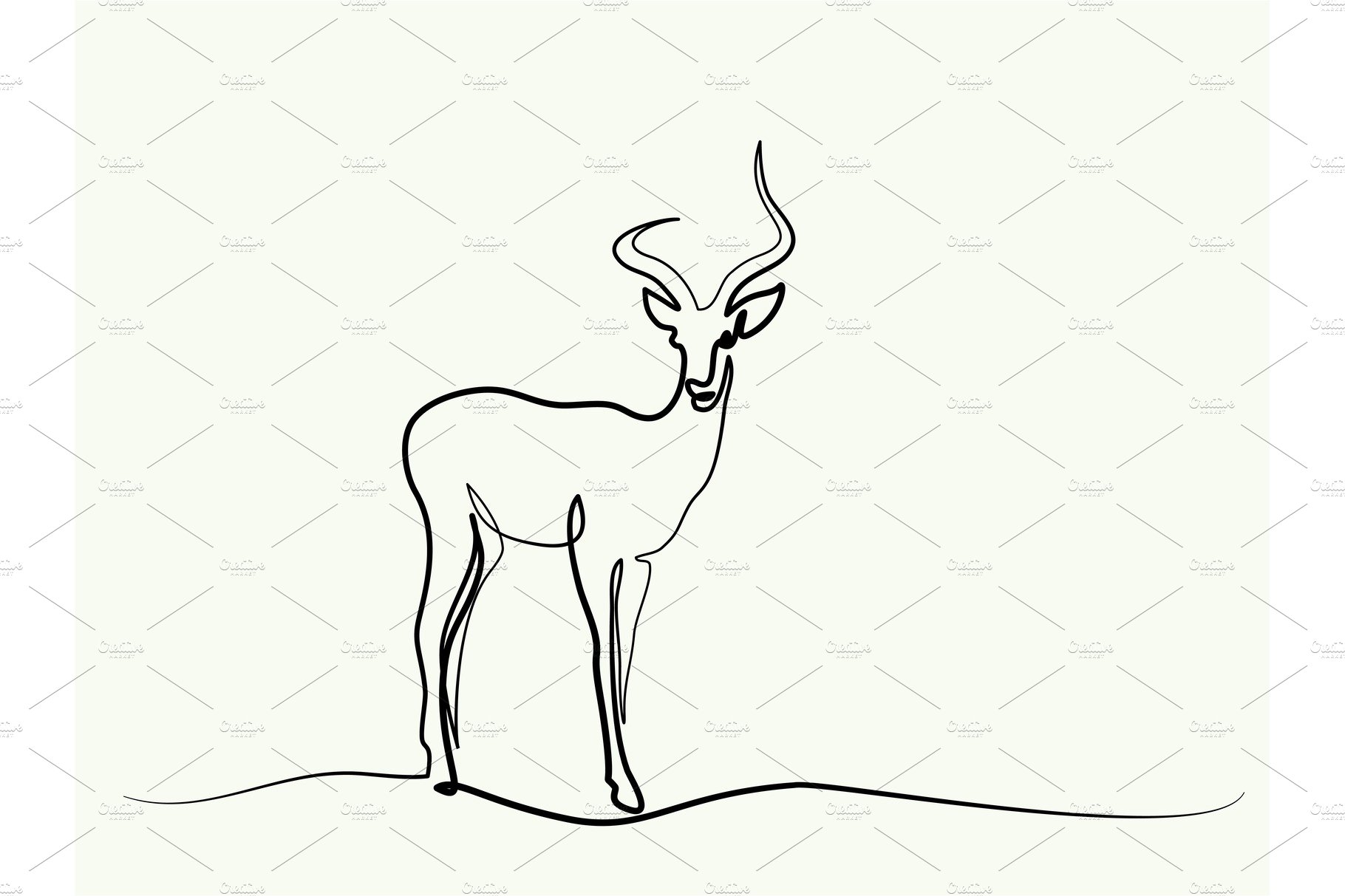 Impala symbol one line drawing cover image.