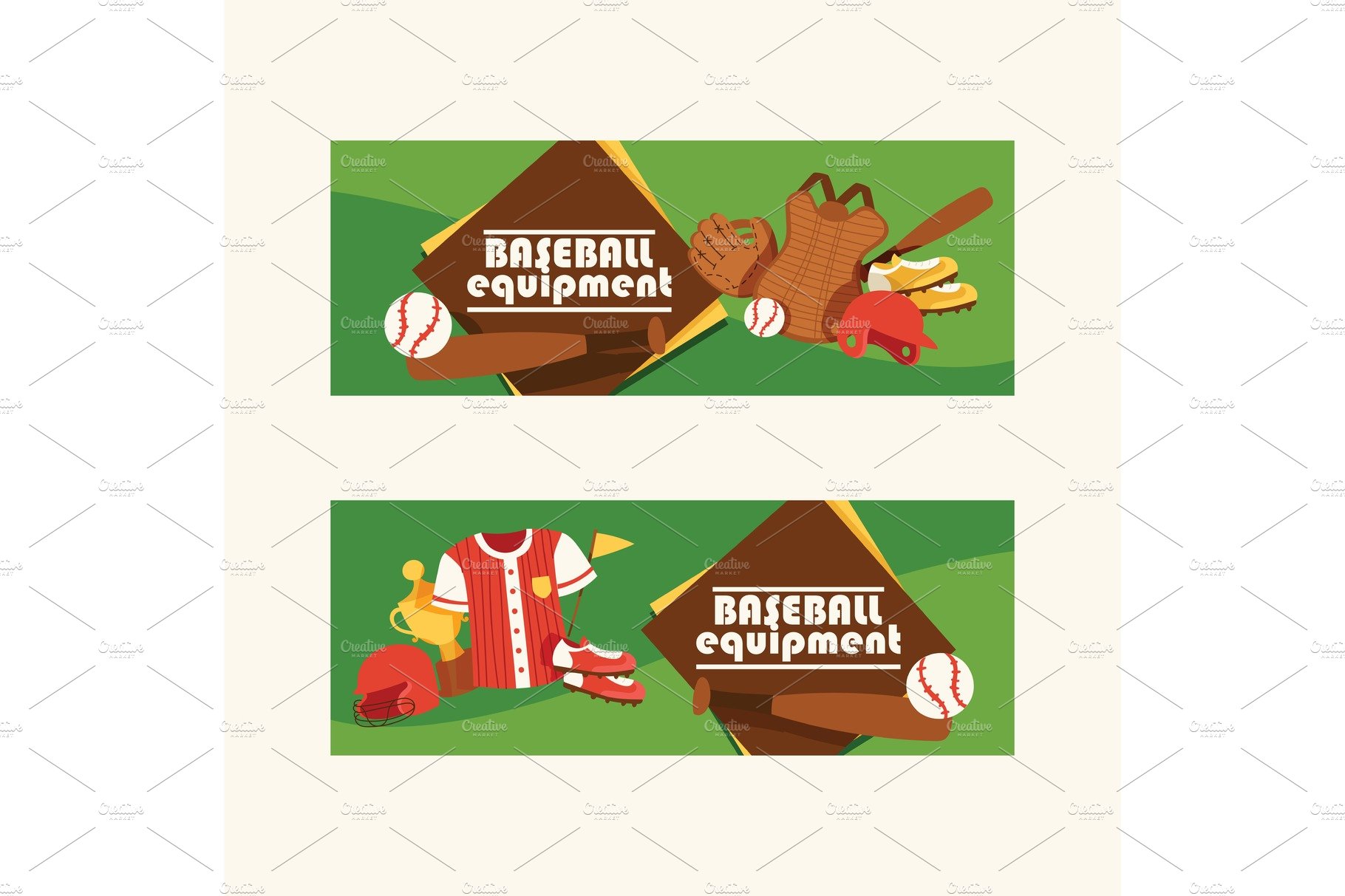 Baseball vector pattern catchers cover image.