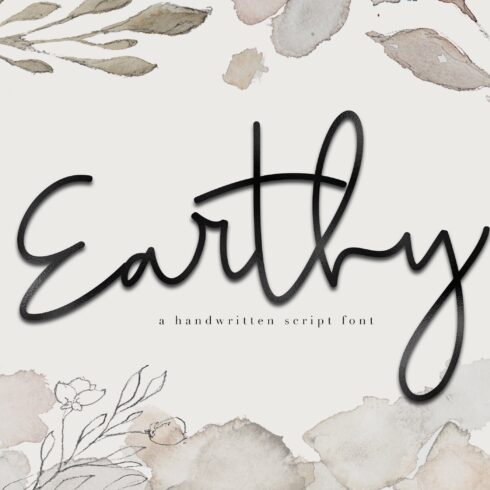 Earthy - A Handwritten Script Font cover image.