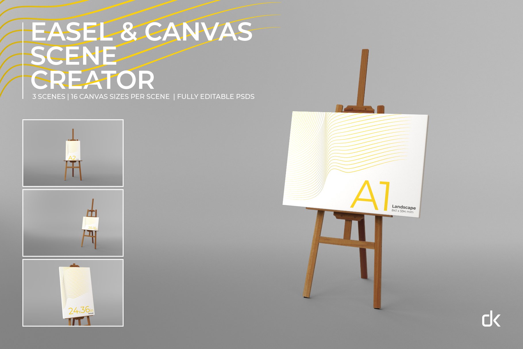 Easel & Canvas Scene Creator cover image.