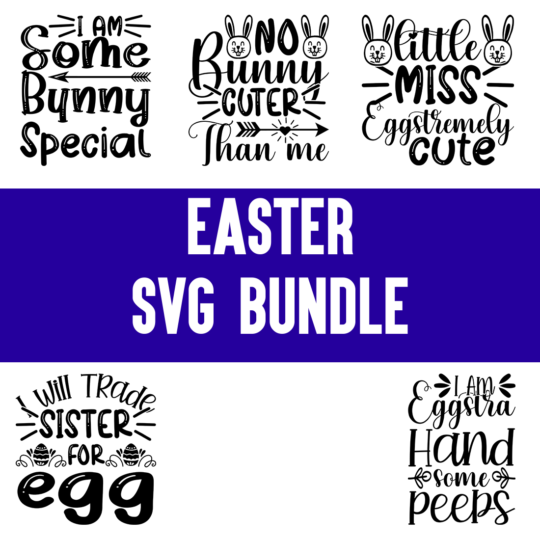 Easter svg Bundle preview image.