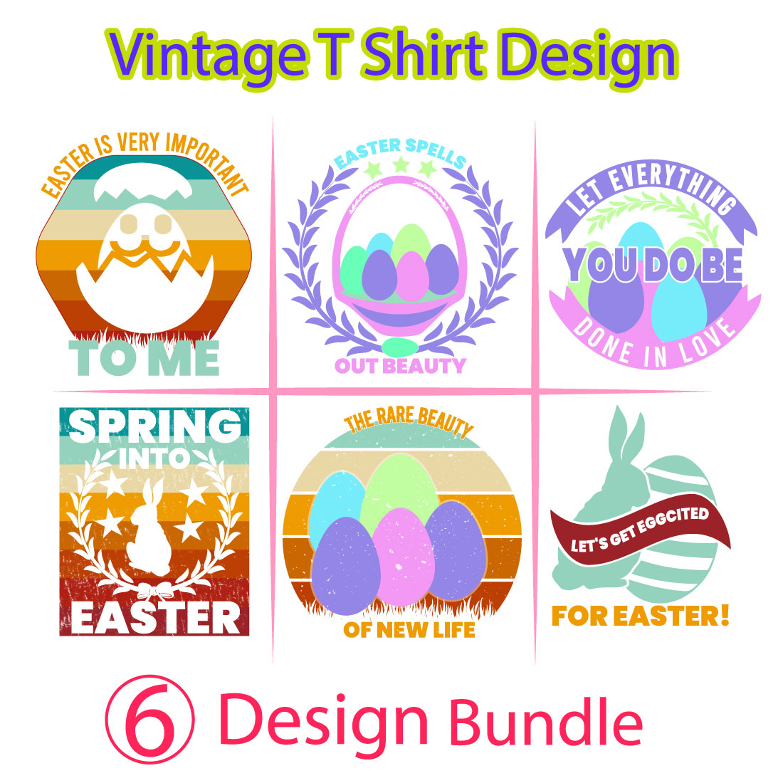 Easter-Vintage-Design Bundle preview image.