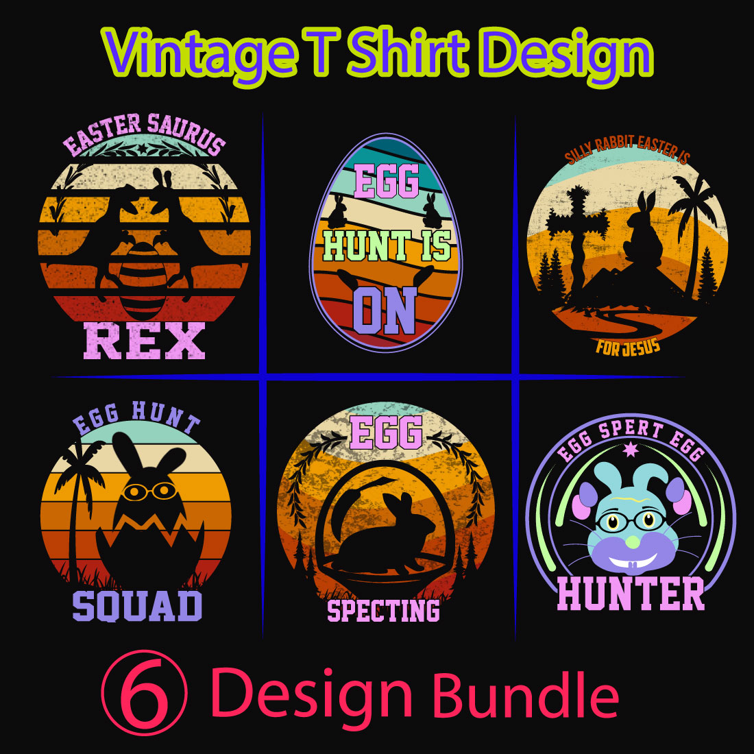 Easter Vintage T Shirt Design Bundle - MasterBundles