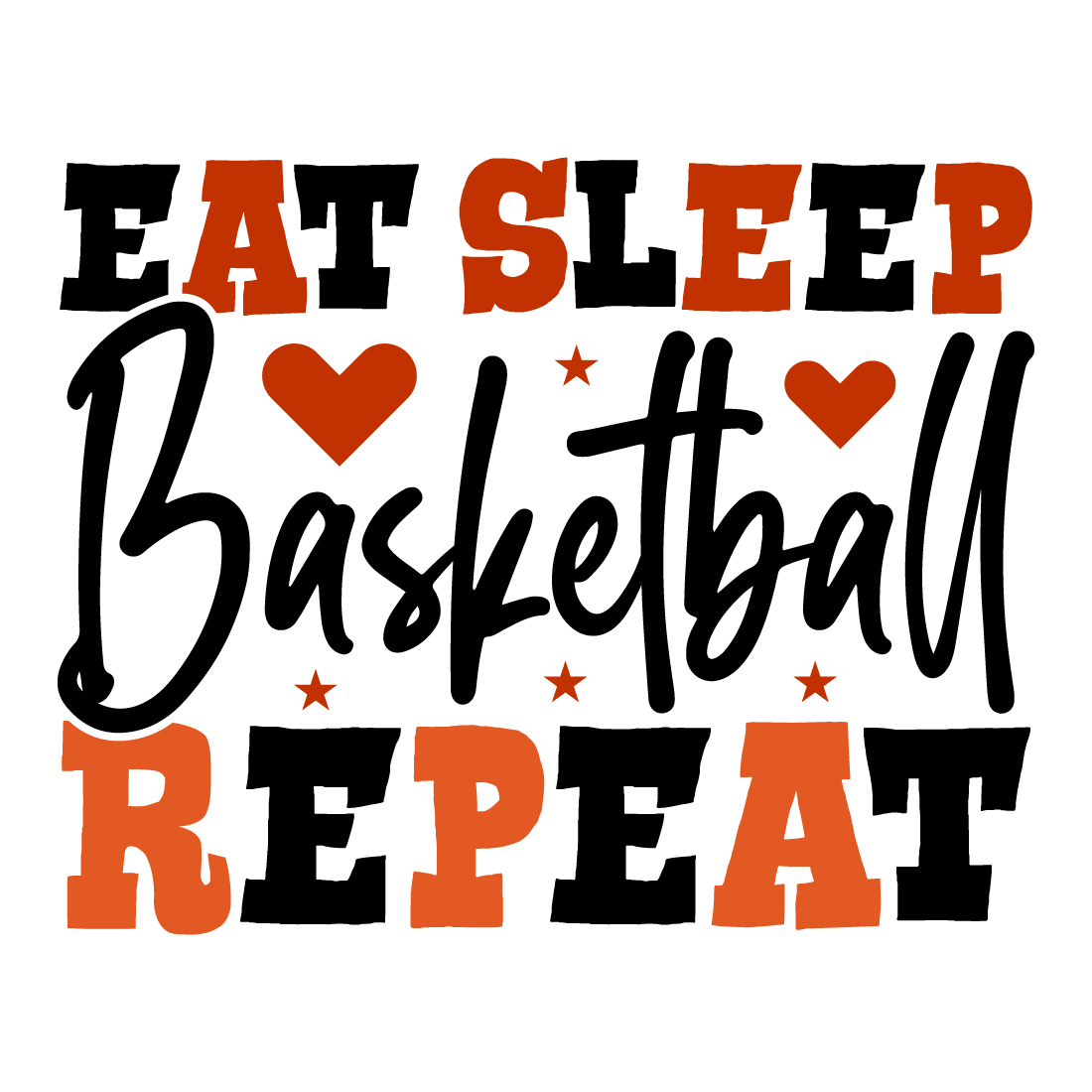 Eat Sleep Basketball Repeat preview image.