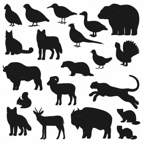 Hunting animal silhouettes cover image.