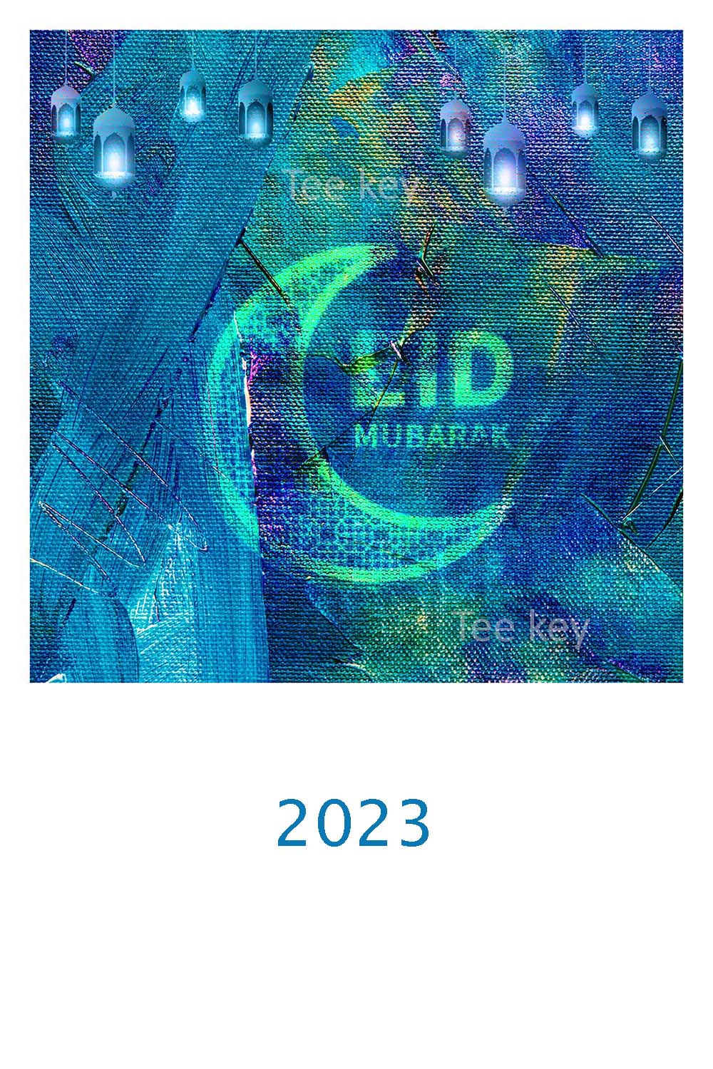 Eid Mubarak 2023 pinterest preview image.