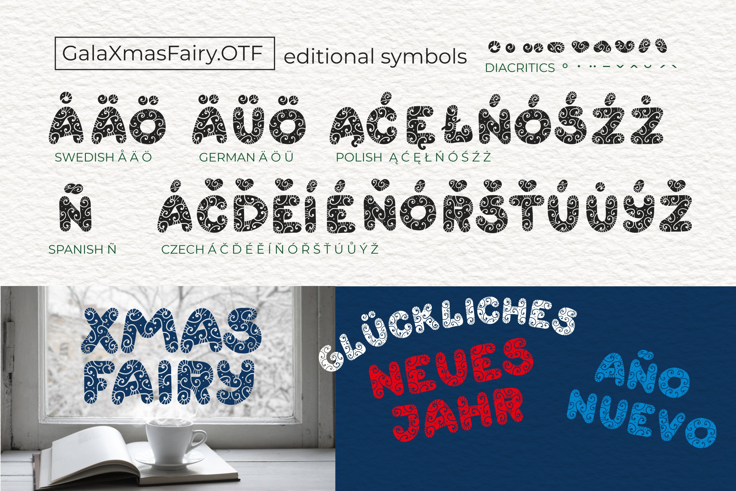 Christmas Fairy Tale Display Font preview image.