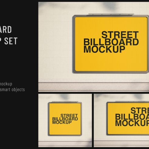 Street Billboard Mockup Set cover image.