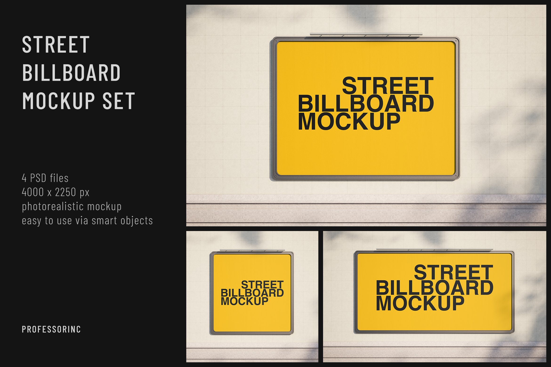 Street Billboard Mockup Set cover image.