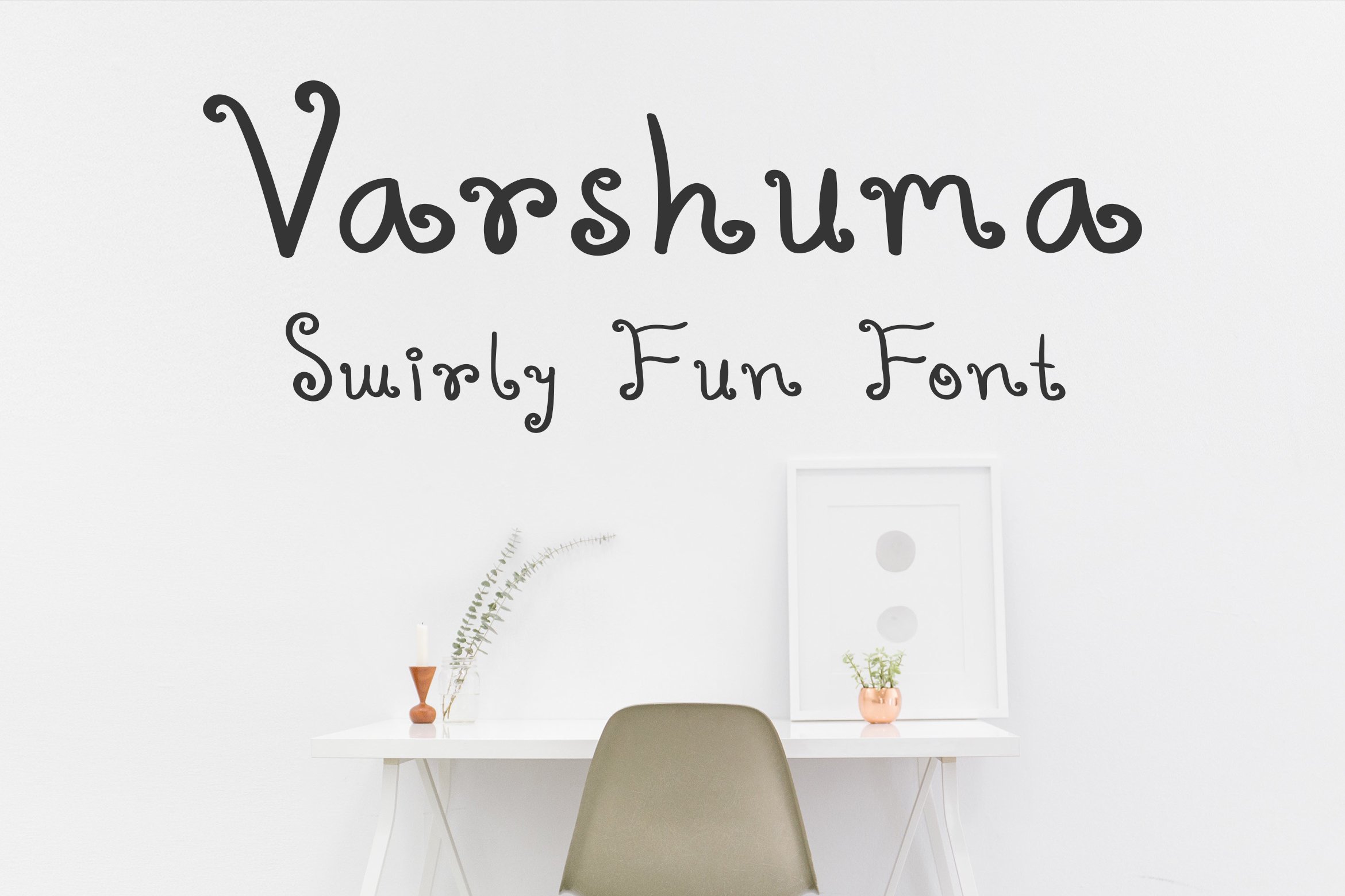 Varshuma - Swirly Fun Font cover image.