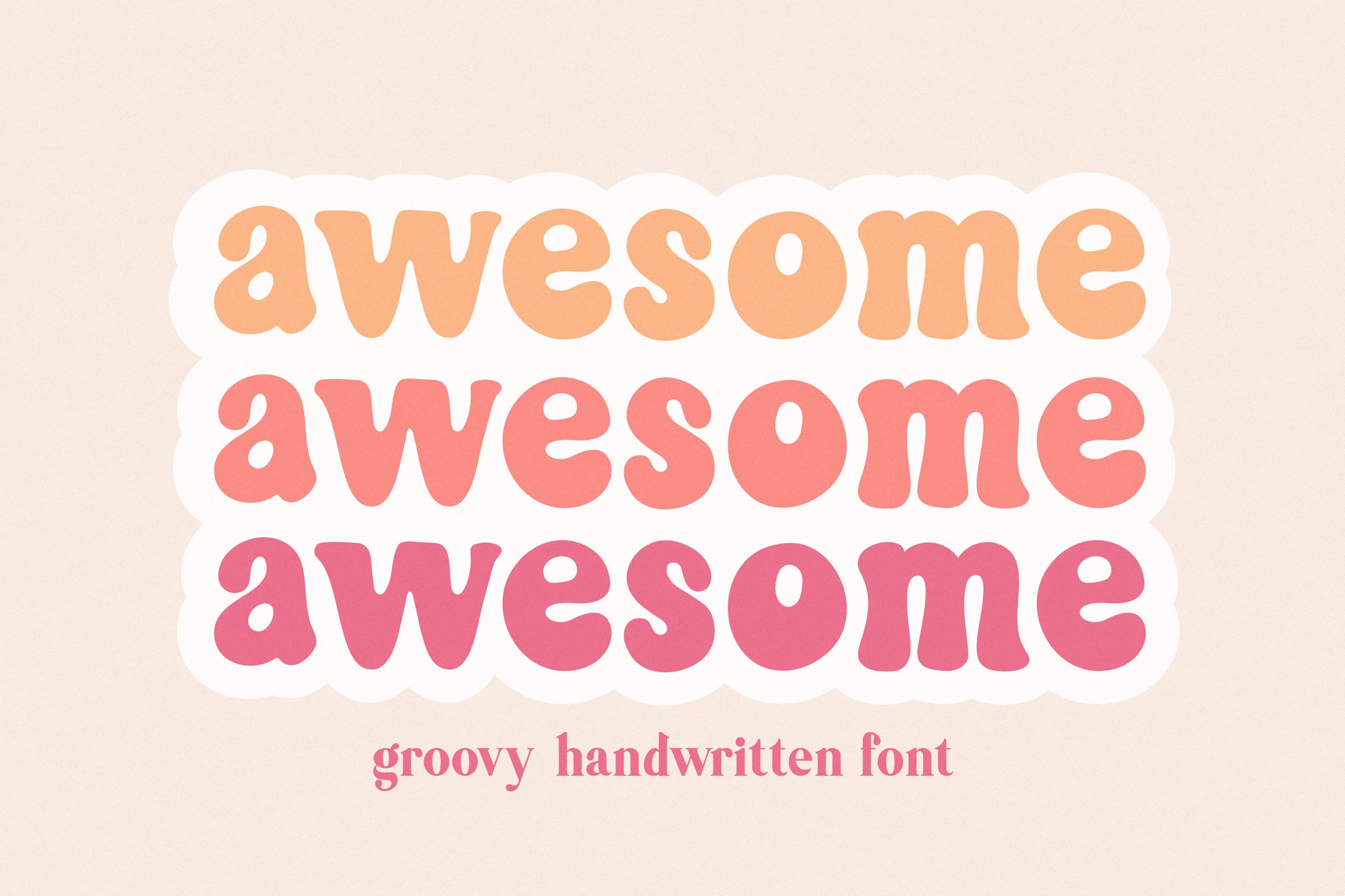 Awesome - Groovy Font for Crafters cover image.