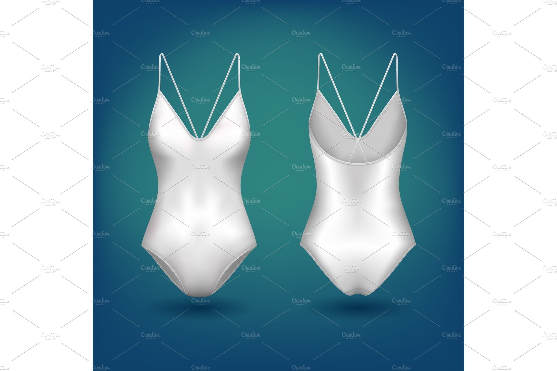 Female sleeveless swimsuit,sportswear for swimming cover image.