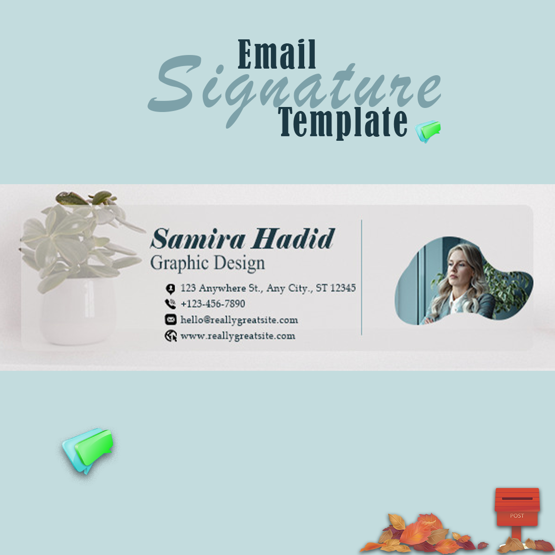 Email signature template design cover image.
