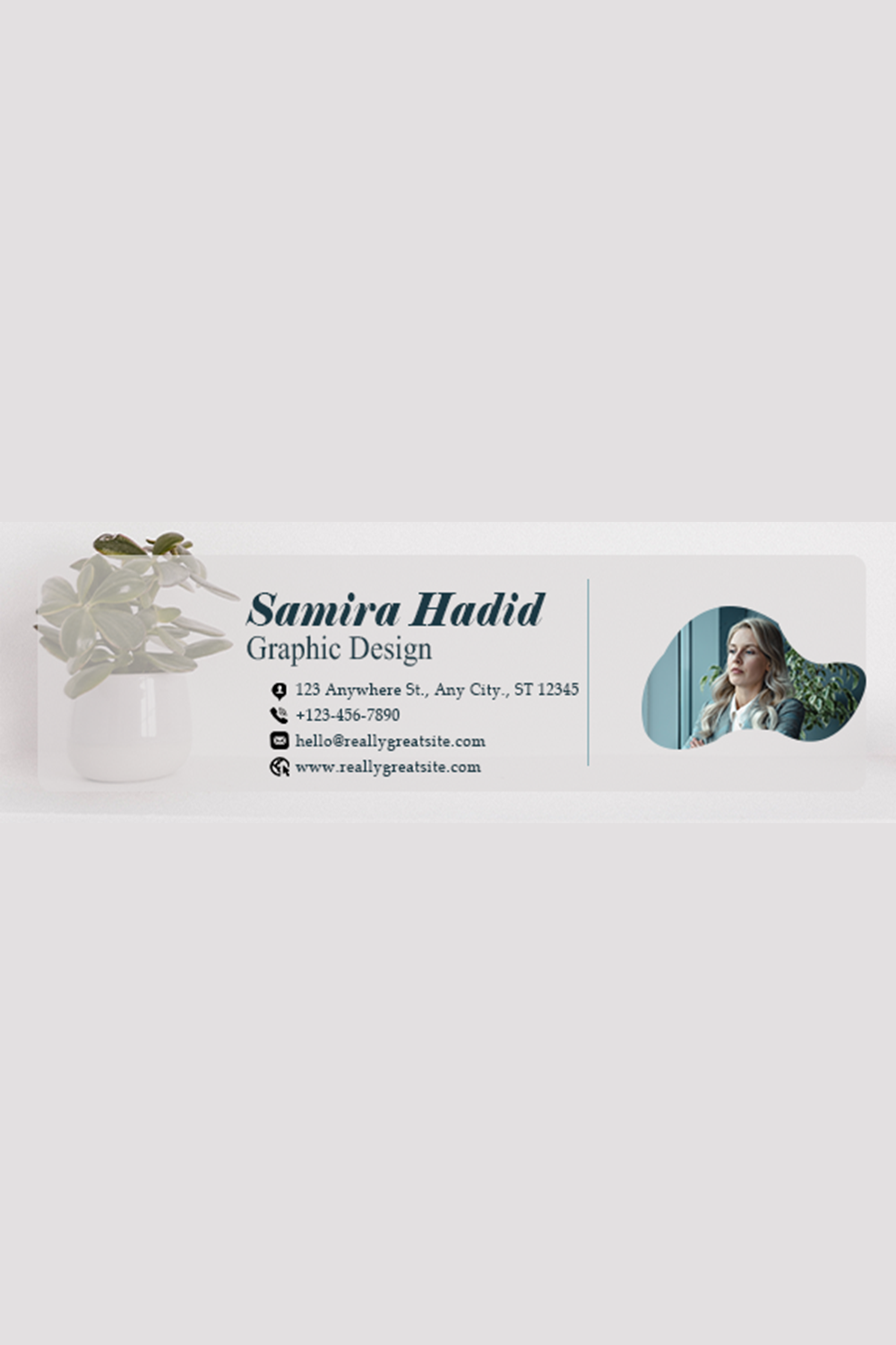 Email signature template design pinterest preview image.