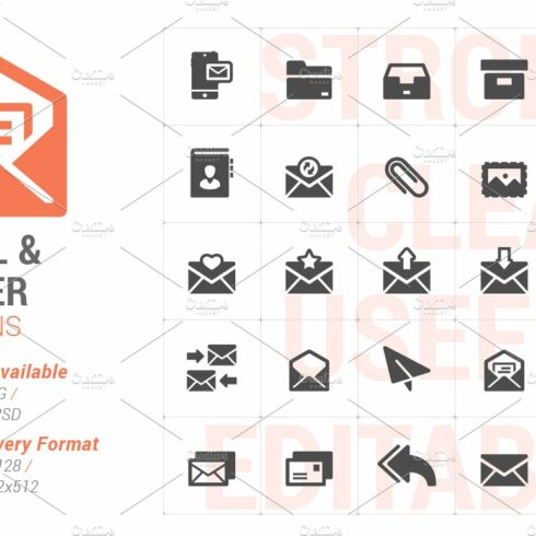 Email & Letter Filled Icon cover image.
