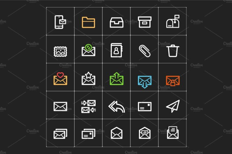 Email & Letter Mini Icon – MasterBundles