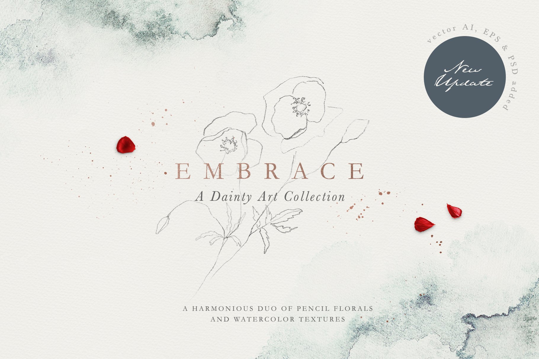Embrace - Pencil Florals & Textures cover image.