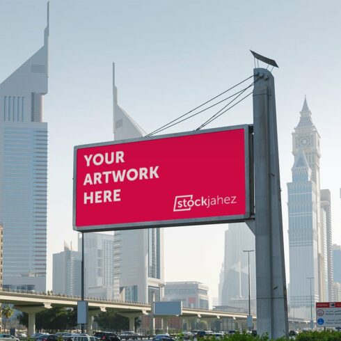 Dubai SZR OOH billboard mockup cover image.