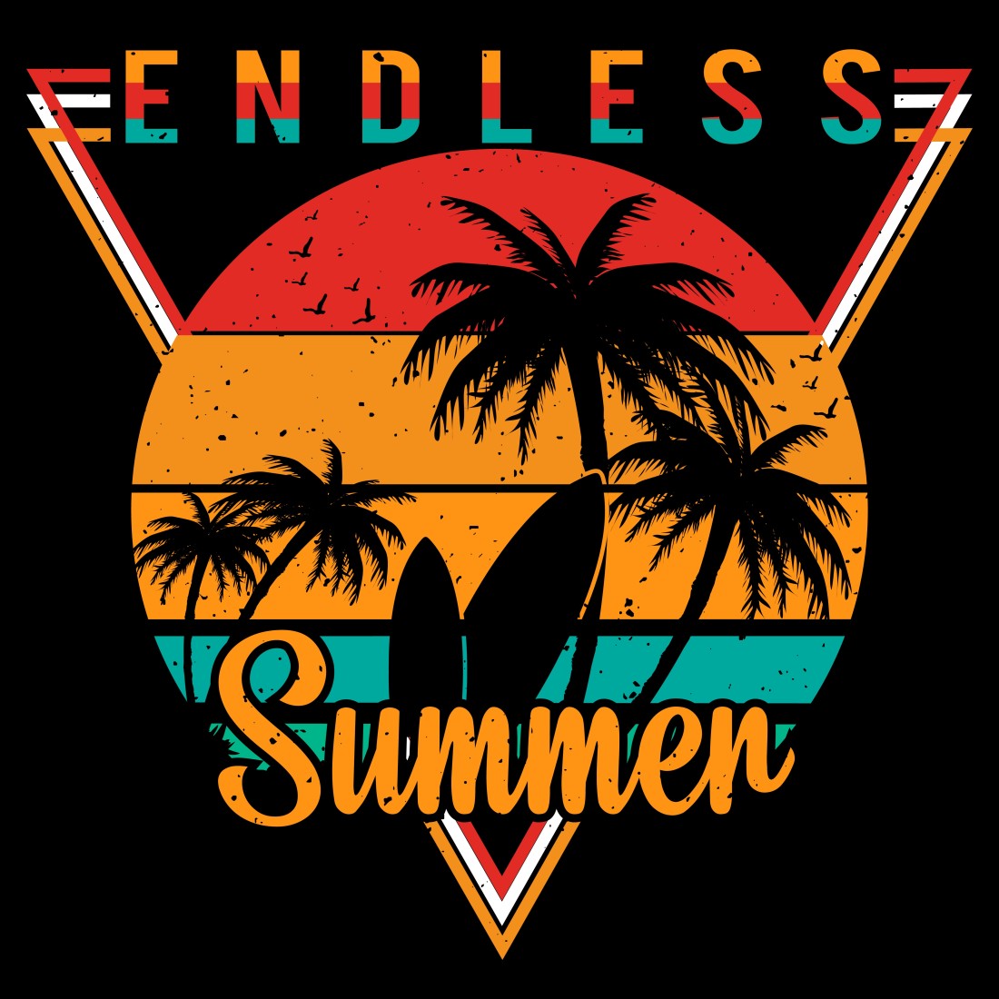 Endless Summer T-shirt Design cover image.